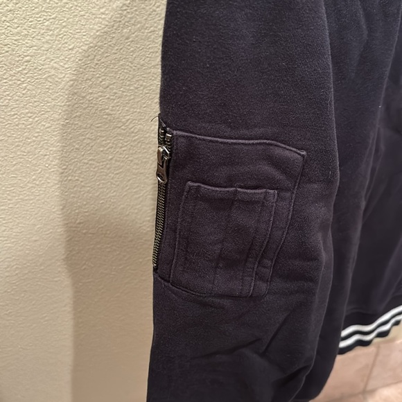 Converse Mens Black Varsity Jacket with Gold Letter C - Picture 10 of 13